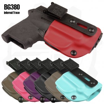 Compact Holster with UltiClip for Smith & Wesson BG380 and M&P 380 Pistols with Internal Crimson Trace