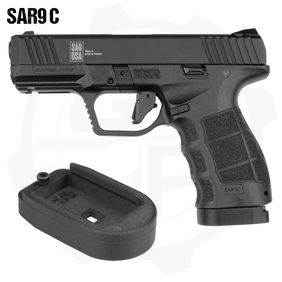 1 Magazine Extension for SAR USA SAR9 C and SAR9 CX Pistols