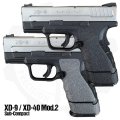 Traction Grip Overlays for Springfield XD-9 and XD-40 Mod.2 Sub-Compact Pistols