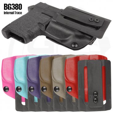 Compact Holster with Fabriclip for Smith & Wesson BG380 and M&P 380 Pistols with Internal Crimson Trace