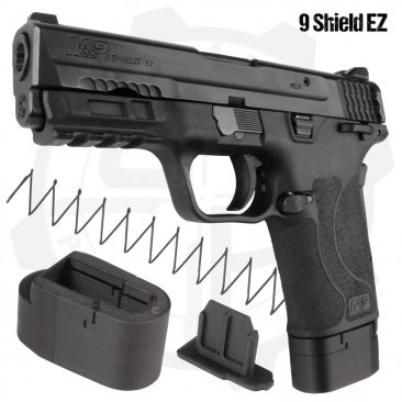 +2 Magazine Extension for Smith & Wesson M&P 9 Shield EZ Pistols